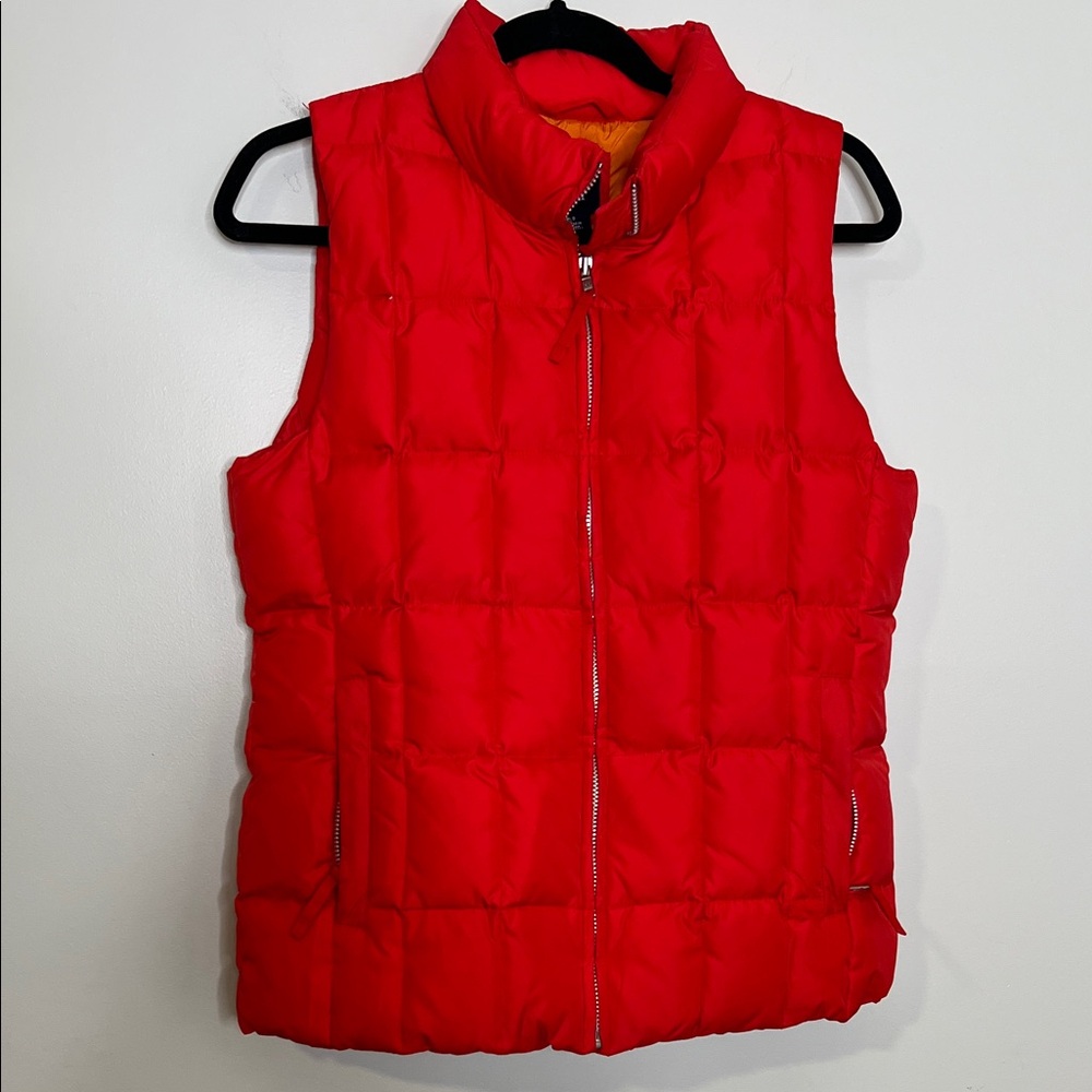 Red Puffer Vest Gap Quilted Vest zip up vest